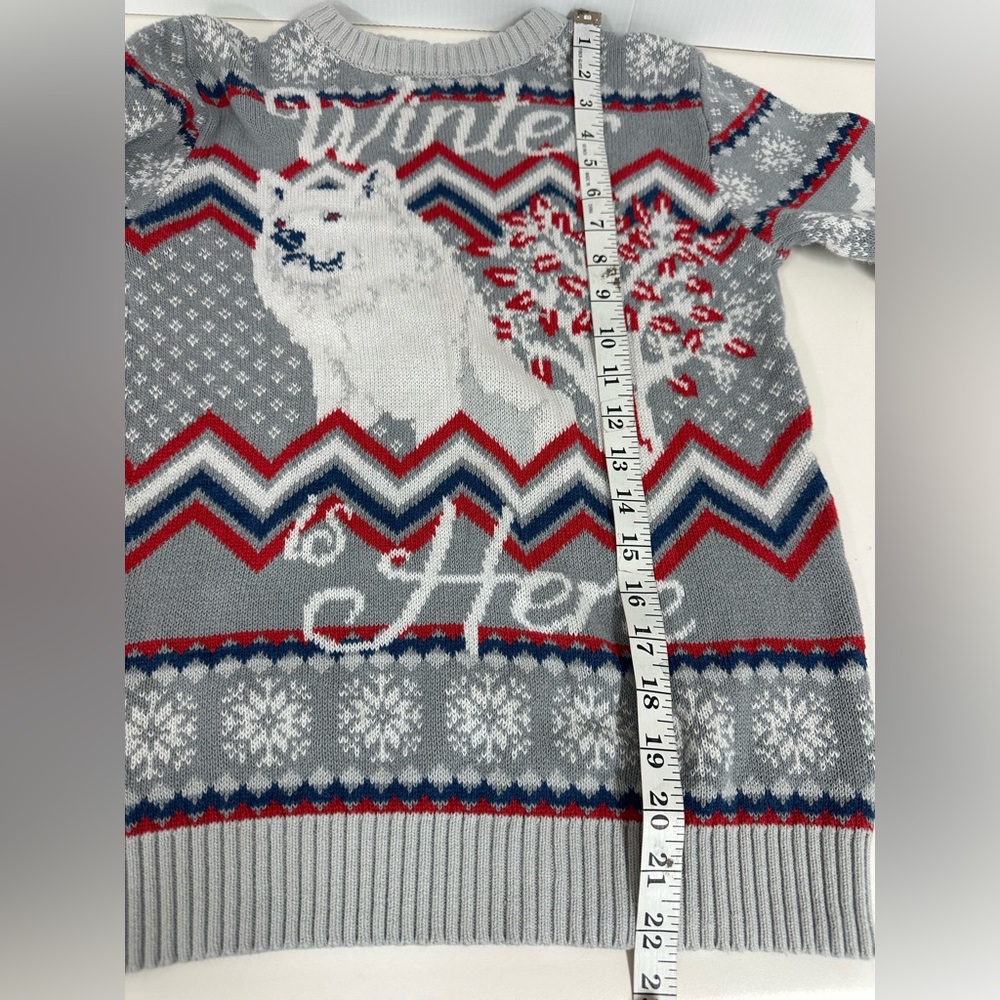 HBO Game of Thrones Winter is here Dire Work House Stark Sweater Sz Small - Picture 7 of 10
